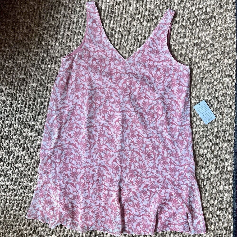 NWT Charles Henry Nordstrom Pink Floral Dress Women’s Lg Fully Lined Tank Girly